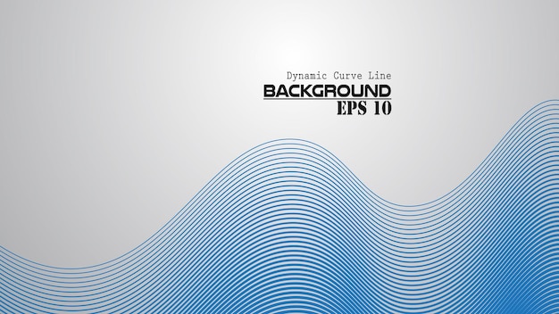 Dynamic curve line abstract background vector image for backdrop or presentation