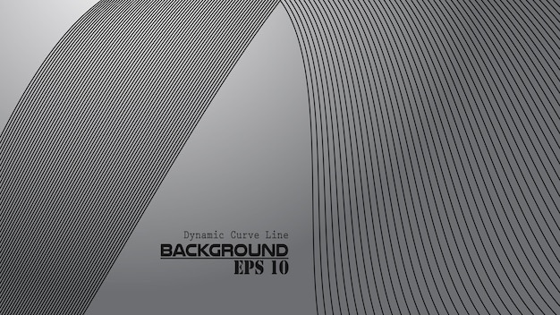 Dynamic curve line abstract background vector image for backdrop or presentation