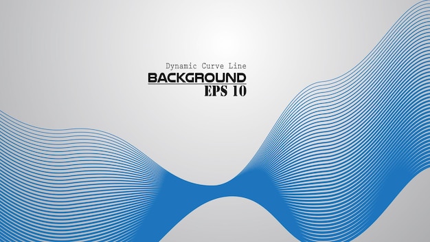 Dynamic curve line abstract background vector image for backdrop or presentation