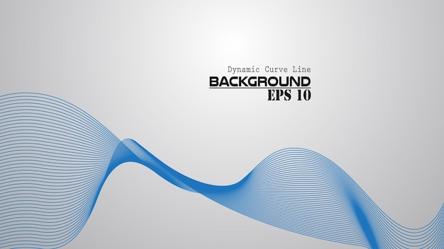 Dynamic curve line abstract background vector image for backdrop or presentation