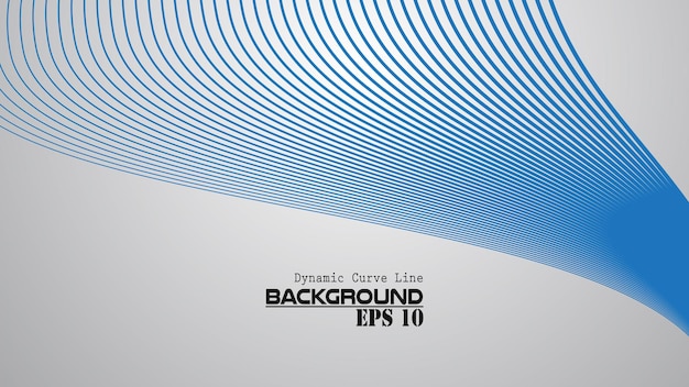 Dynamic curve line abstract background vector image for backdrop or presentation