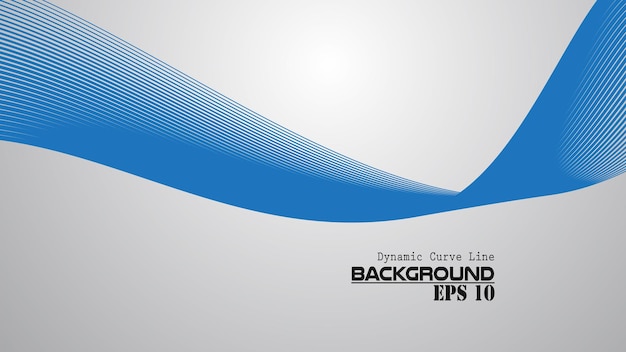 Dynamic curve line abstract background vector image for backdrop or presentation