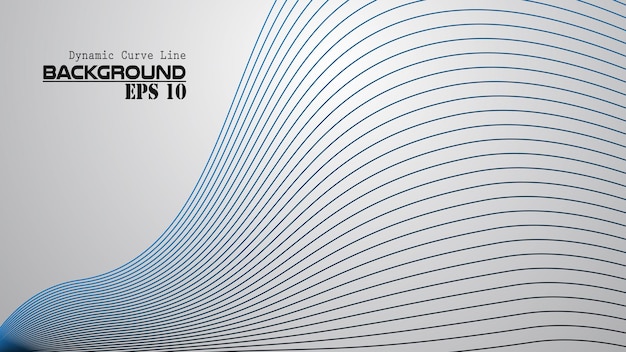 Dynamic curve line abstract background vector image for backdrop or presentation
