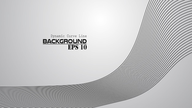 Dynamic curve line abstract background vector image for backdrop or presentation