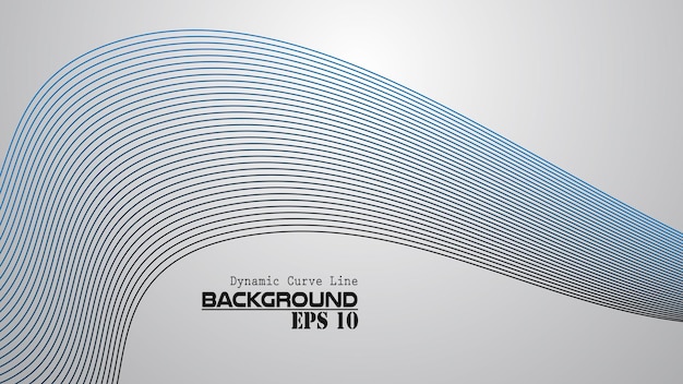 Dynamic curve line abstract background vector image for backdrop or presentation