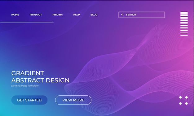 dynamic purple and blue gradient vector background for landing page templates
