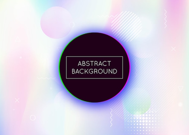 dynamic shape background with liquid fluid holographic bauhaus