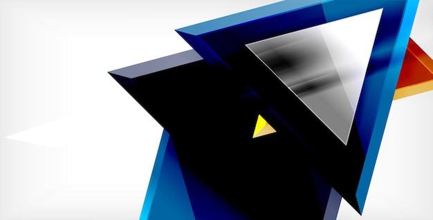 Dynamic triangle composition abstract background