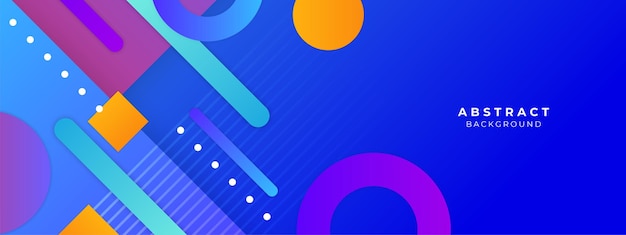 Dynamic vector abstract background with colorful geometric shapes