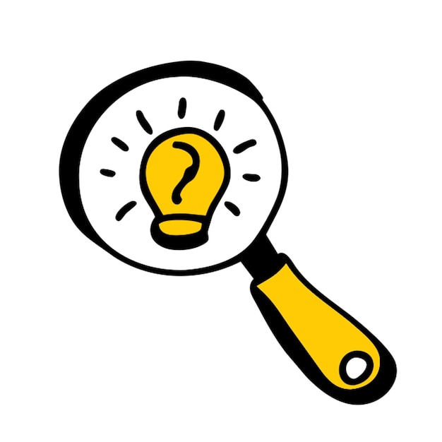 early problem detection icon doodle fill