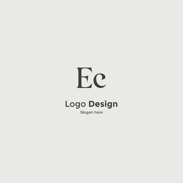 Ec logo design vector image
