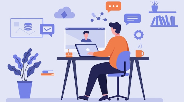 Ecommerce Remote Job Vector Illustrations for Online Work