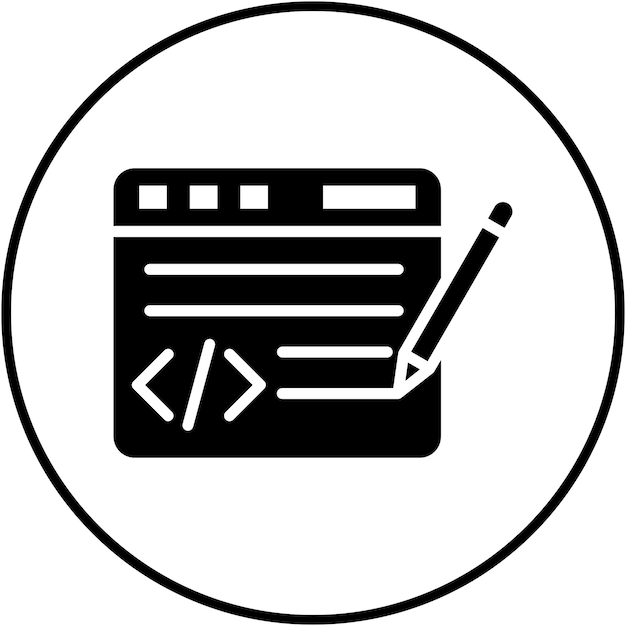 Edit Code vector icon Can be used for Computer Programming iconset