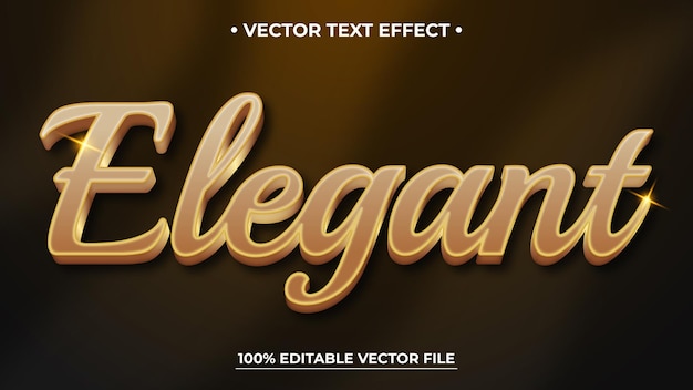Editable 3d Elegant text effect luxury typography realistic logo mockup with shiny metal gold