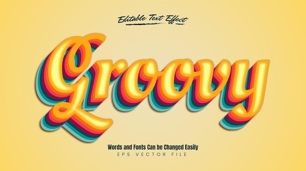 Editable 3d retro text effect