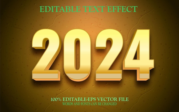 Editable 3d text effect 2024 graphic style 3d design for your Christmas