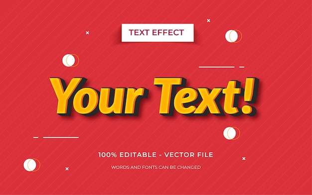 editable 3d text effect or graphic text style