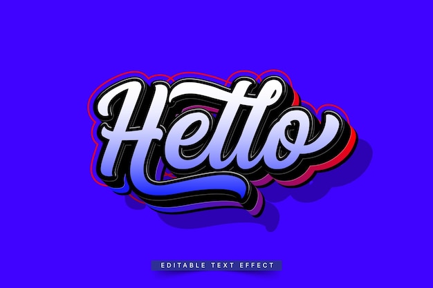 Editable 3D Trendy Lettering Text Effect