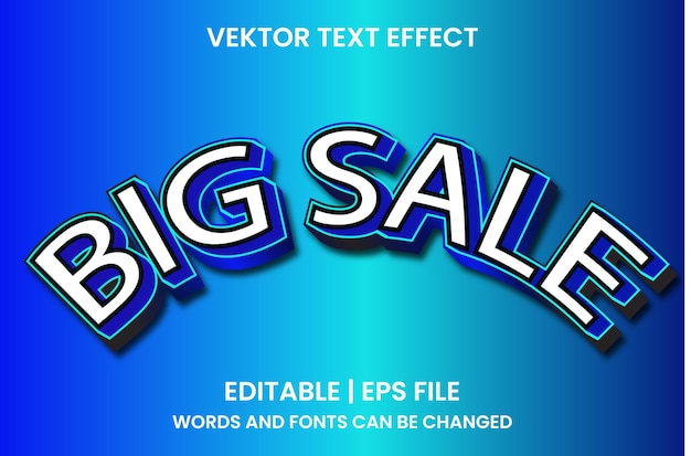 editable big sale effect text