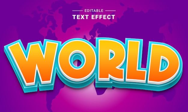 editable cartoon text effect for illustrator