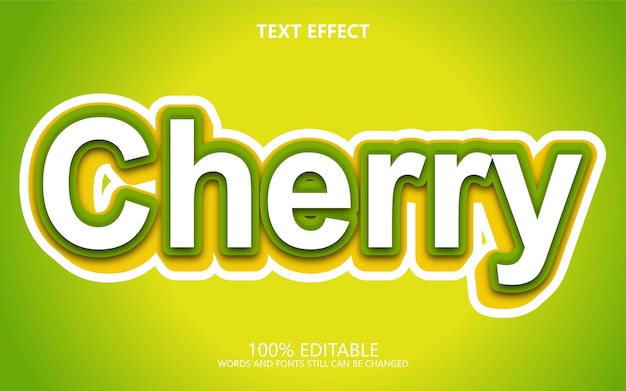 Editable cherry text logo template