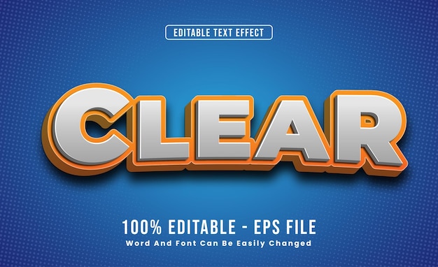 Editable clear Text Effect word and font be change