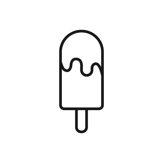 Editable Icon of Ice Cream Vector illustration isolated on white background using for Presentation website or mobile app