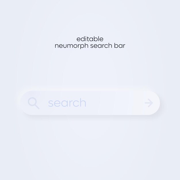 Editable Neumorphic Search bar
