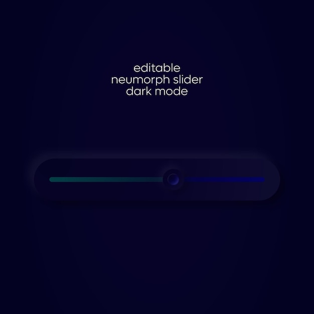 Editable Neumorphic Slider Dark Mode
