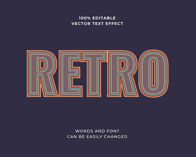 Editable Purple Retro Text Effect