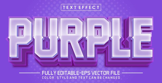 Editable Purple text style effect text style Concept