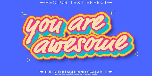 Editable stylish text effect editable modern lettering typography font style