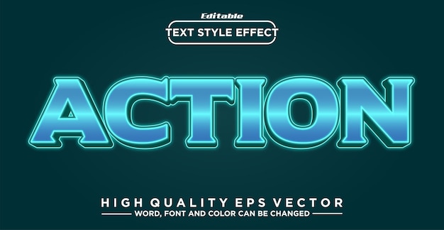 editable text effect action text style concept