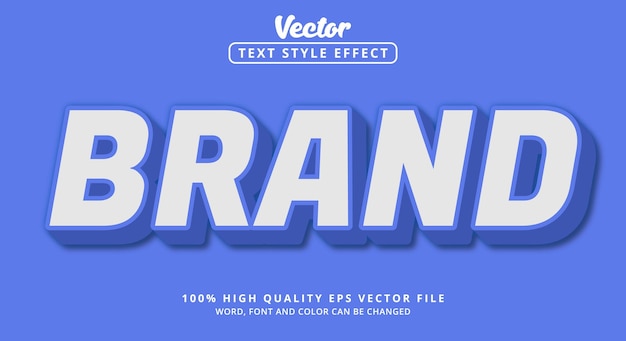 Editable text effect Brand text with vintage color style and layered style