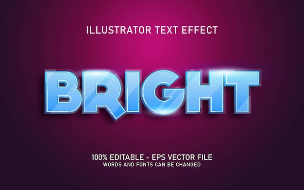 editable text effect, bright style illustrations