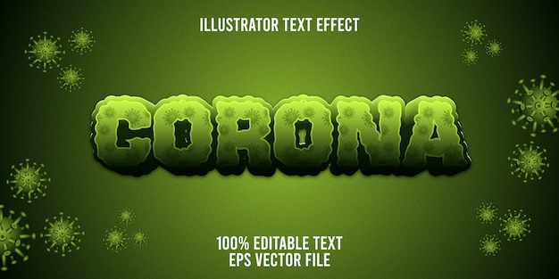 Editable Text Effect Covid-19 Corona Virus