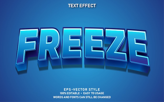 Editable Text Effect Cute Freeze Premium  