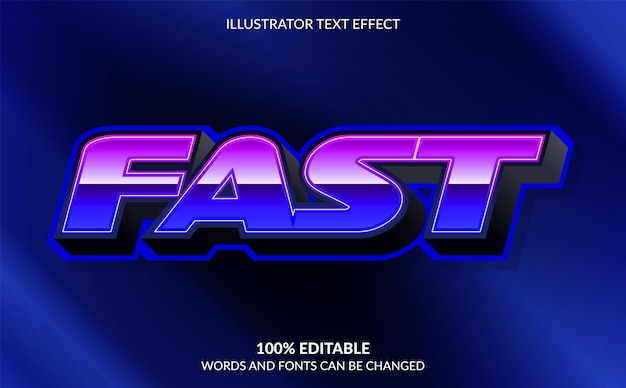 editable text effect fast text style