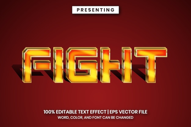 Editable text effect - fighter gaming style