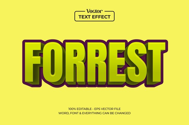 editable text effect forest style