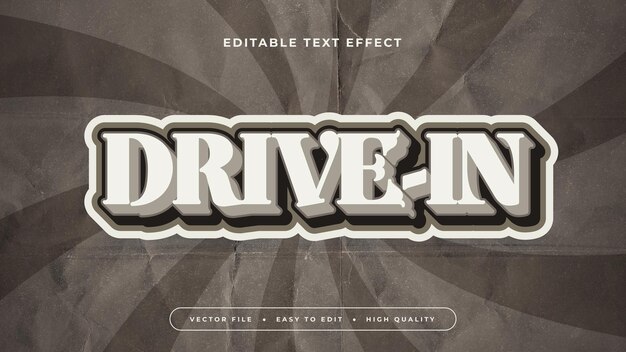 Editable text effect Grey drive in text