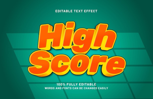 editable text effect in kids and game text style