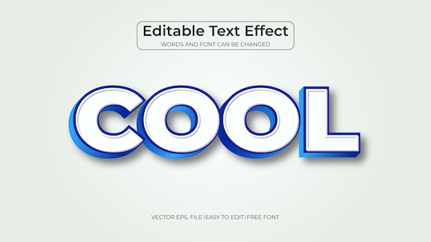 Editable text effect in modern style