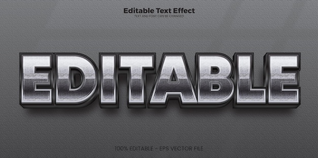 Editable text effect in modern trend style