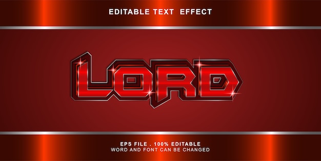 editable text effect lord