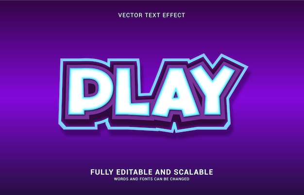 editable text effect, purple play style can be use to make title
