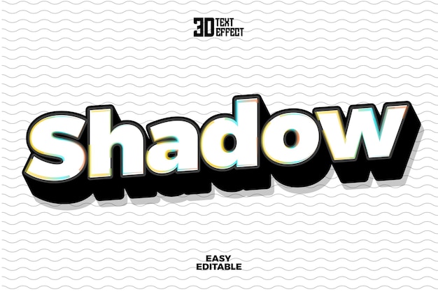 editable text effect shadow text style