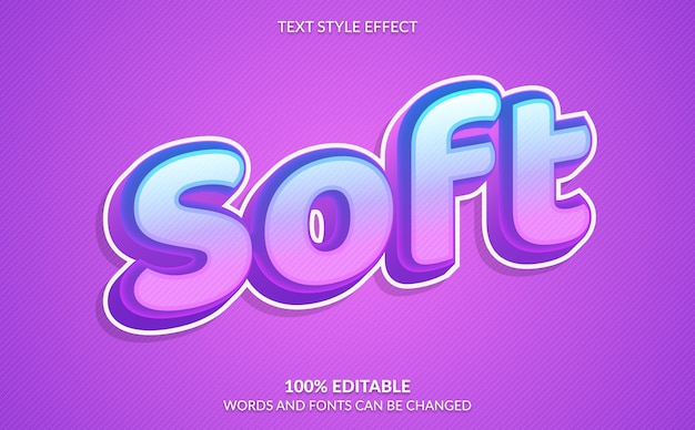 editable text effect, soft text style