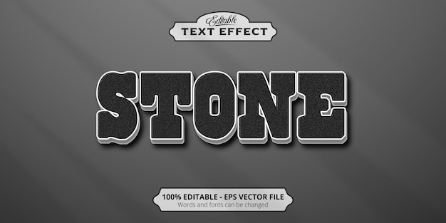 Editable text effect, Stone text