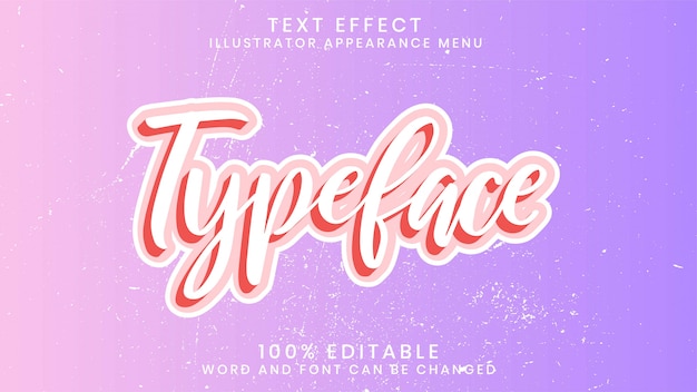 editable text effect style template